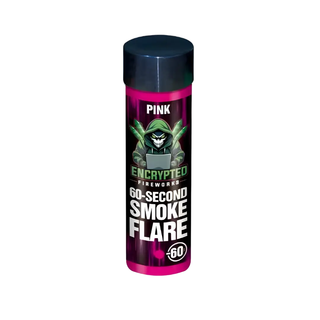 Pink Smoke Flare 60 Seconds By Encrypted Fireworks