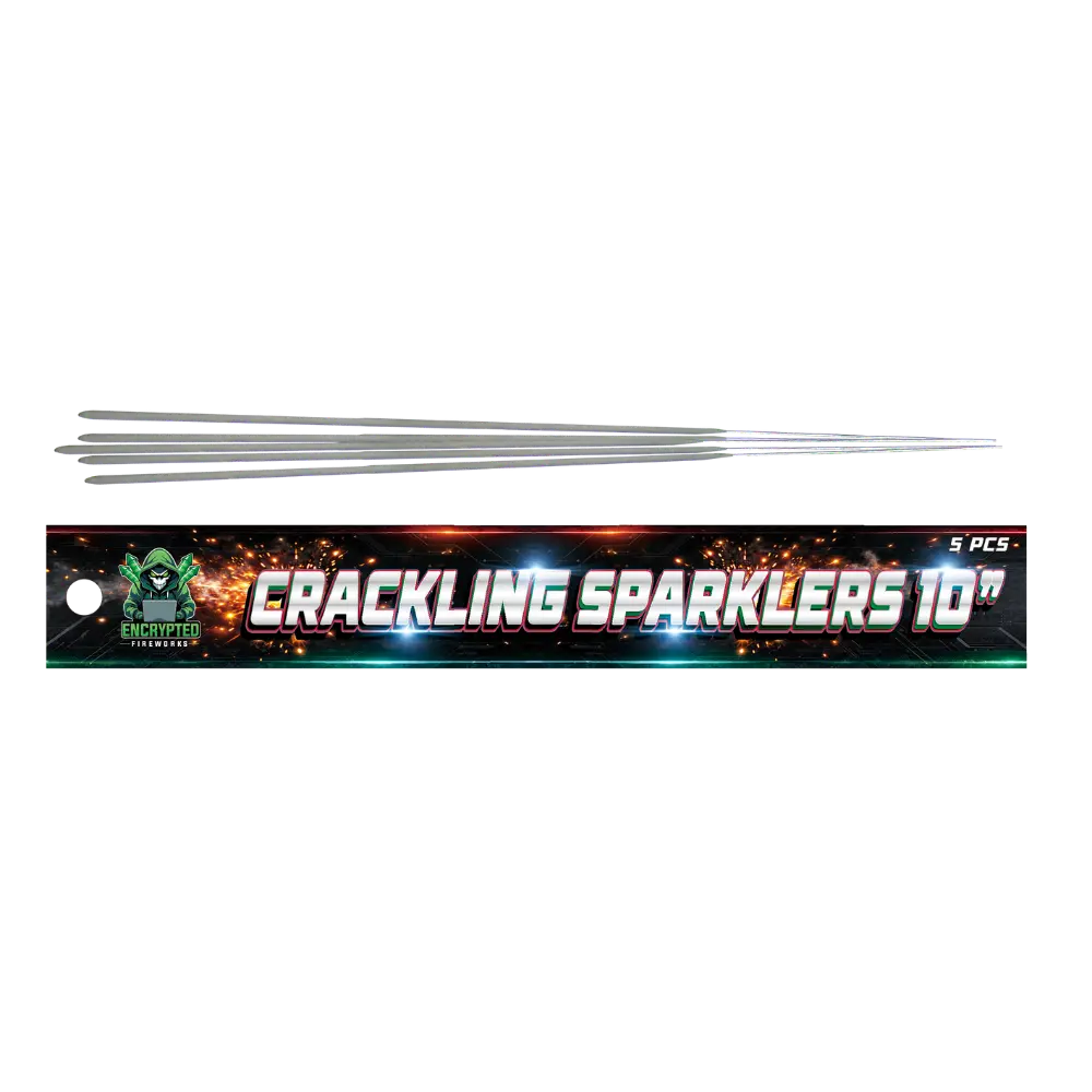 Crackling Sparklers 10 Inch By Encrypted Fireworks