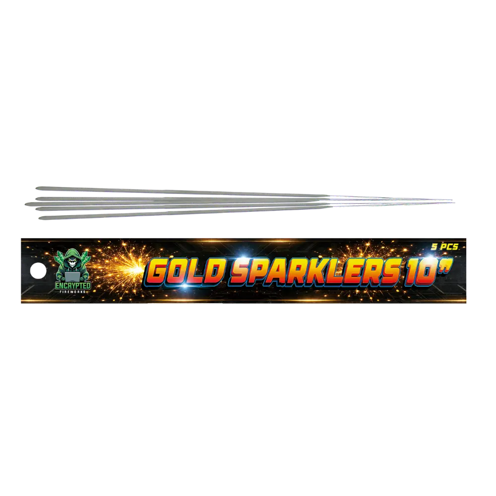 Gold Sparklers 10 Inch By Encrypted Fireworks